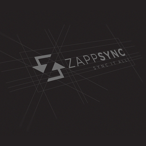 Zappsync logo - negative space logo